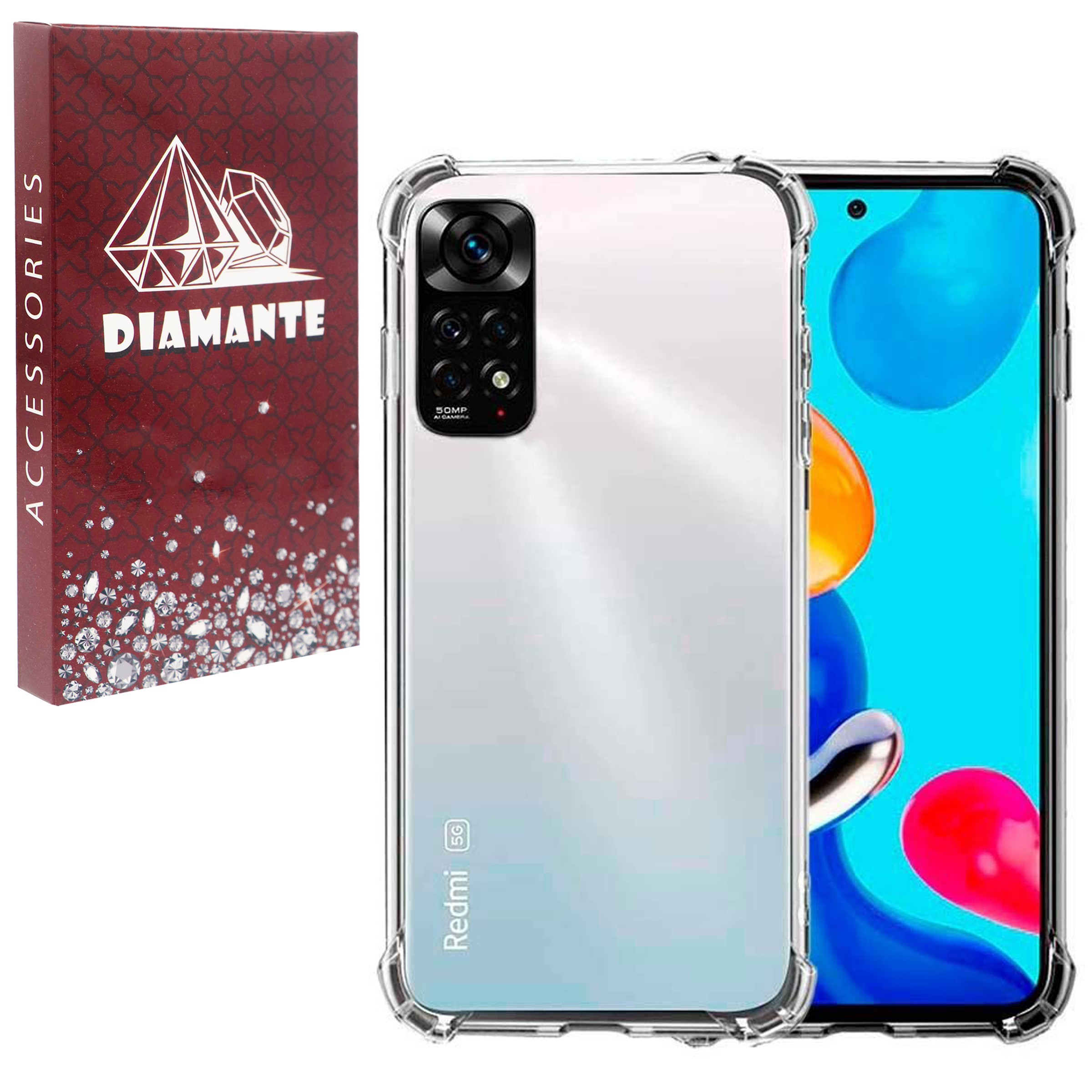 کاور دیامانته مدل ساده مناسب برای گوشی موبایل شیائومی Redmi Note 11 4G