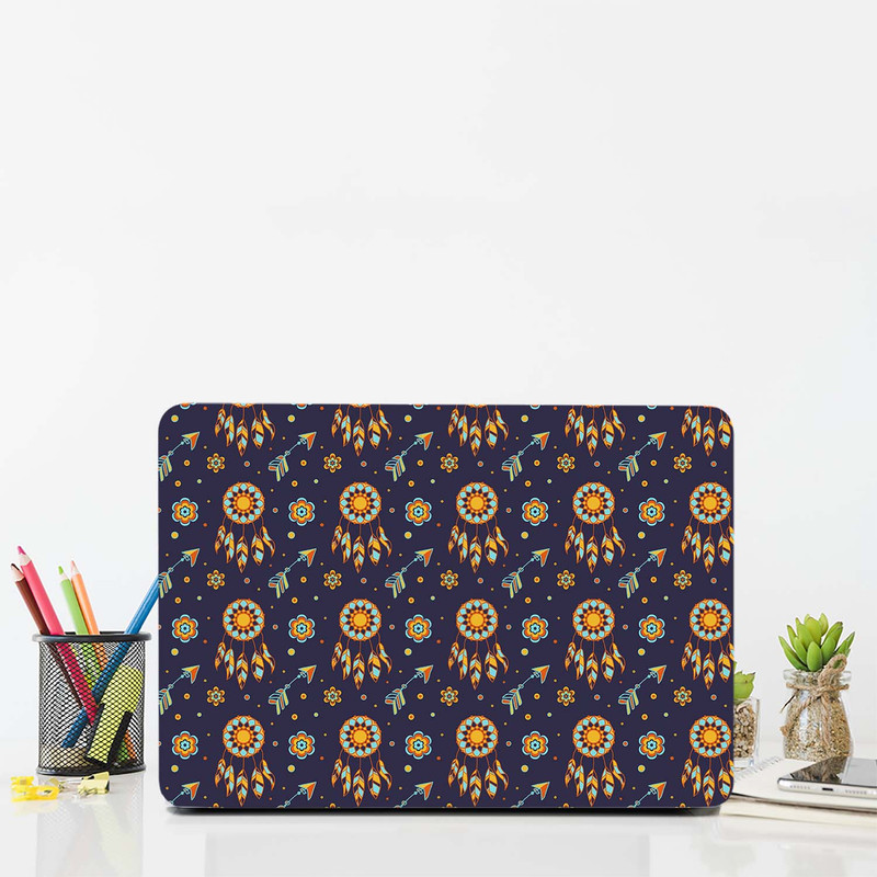 استیکر لپ تاپ طرح Print Dark Blue Boho Pattern کد G-248 مناسب برای لپ تاپ 15.6 اینچ