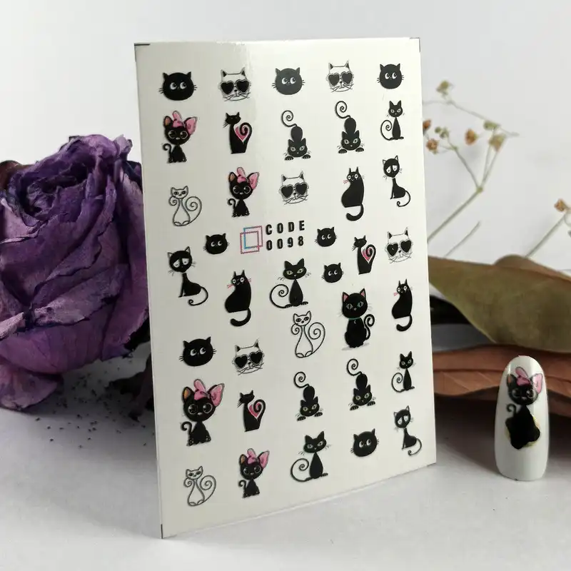 لنز ناخن مدل گربه کد 98