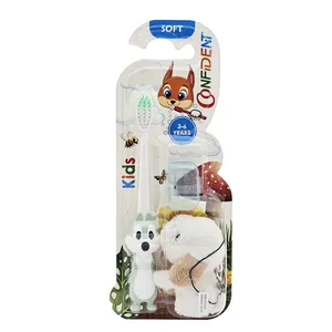 مسواک کودک کانفیدنت مدل سگ و بچه سنجاب با برس نرم