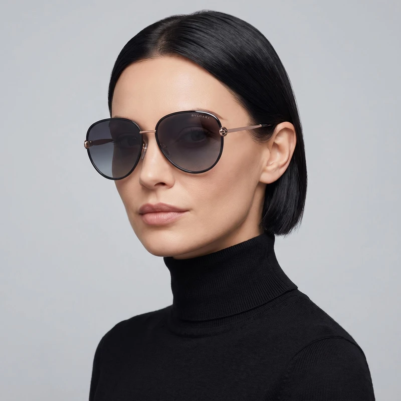 عینک آفتابی خلبانی (Aviator) زنانه بولگاری مدل BV9015