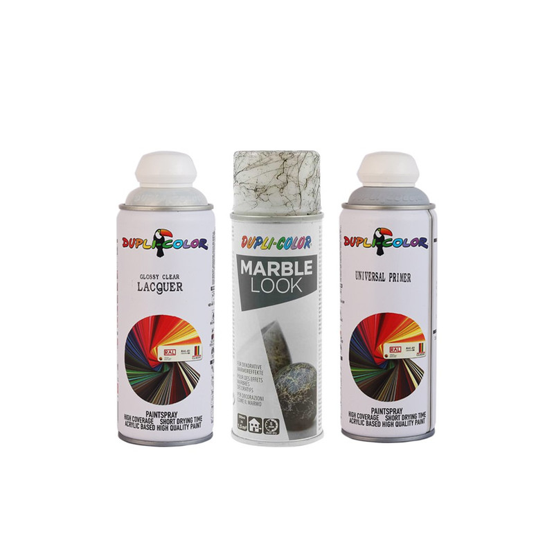 اسپری رنگ پرایمر و کیلر و ماربل دوپلی کالر مدل pcm حجم 400 میلی لیتر مجموعه 3 عددی