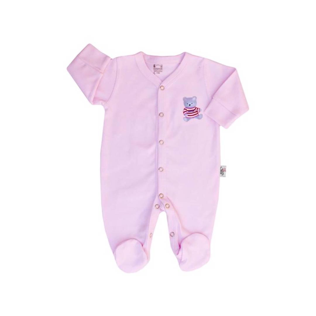 سرهمی نوزادی آدمک مدل خرس رنگ صورتی