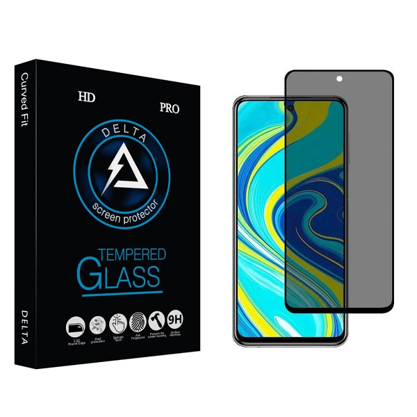 محافظ صفحه نمایش حریم شخصی دلتا مدل Fit مناسب برای گوشی موبایل شیائومی Note 9 Pro