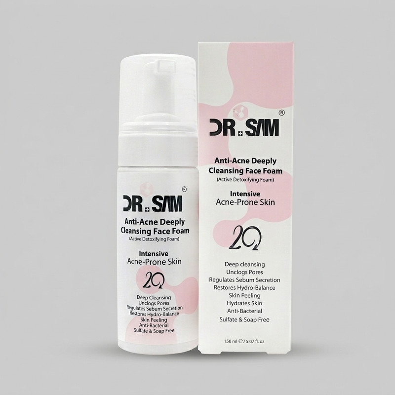 فوم پاک کننده عمیق دکتر سام مناسب پوست های چرب و جوش دار مدل Anti Acne حجم 150 میلی لیتر