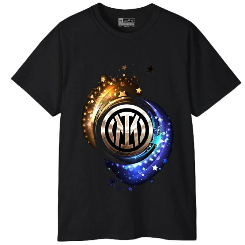 تی‌شرت آستین کوتاه مردانه پاد آفرین مدل فوتبالی اینترمیلان کد 418