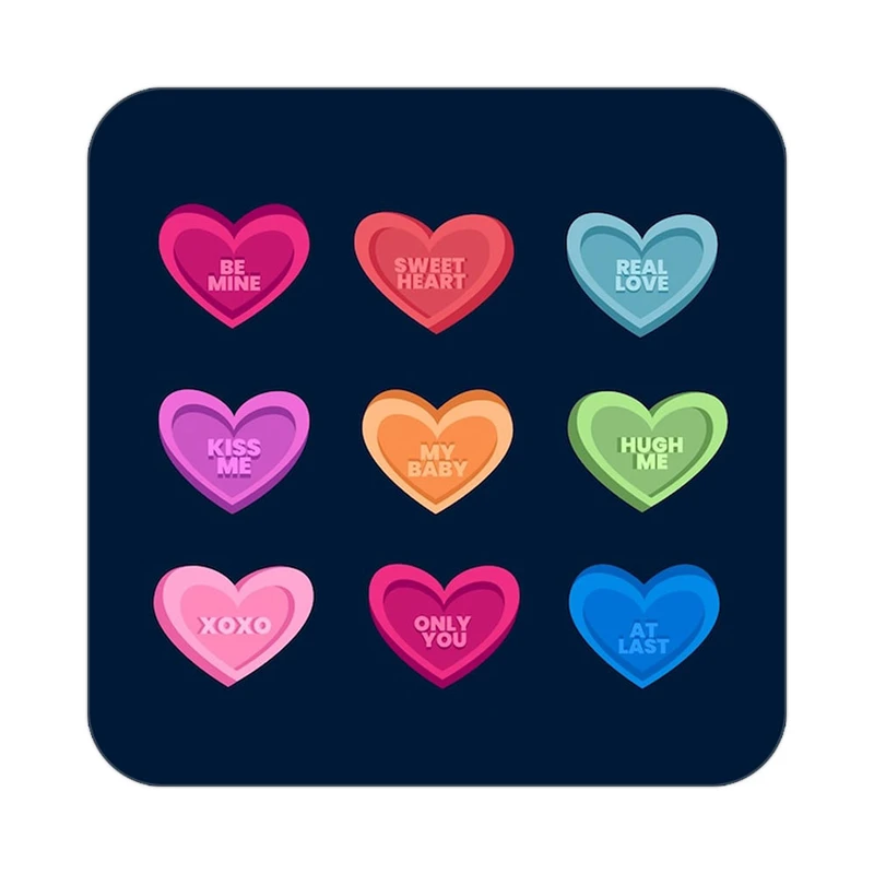 زیر لیوانی کاکتی طرح عاشقانه مدل mp37718