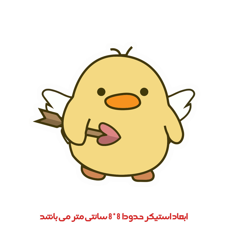 برچسب لپ تاپ پویا مارکت طرح جوجه کد 2931