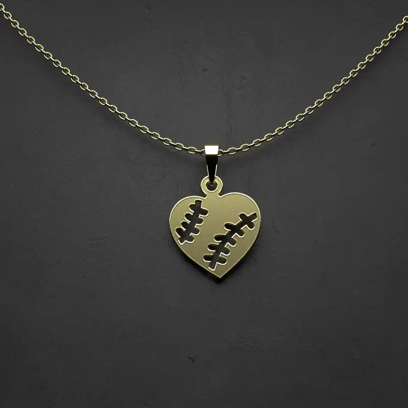 گردنبند طلا 18 عیار زنانه مدوپد مدل قلب کد JJ1028