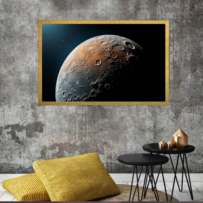 تابلو بکلیت طرح کهکشان و ماه مدل قاب شاسی T-S8276