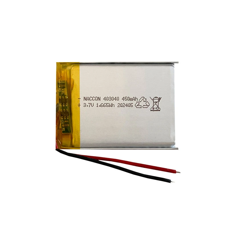 باتری لیتیومی کد 403040 ظرفیت 450 میلی آمپر ساعت