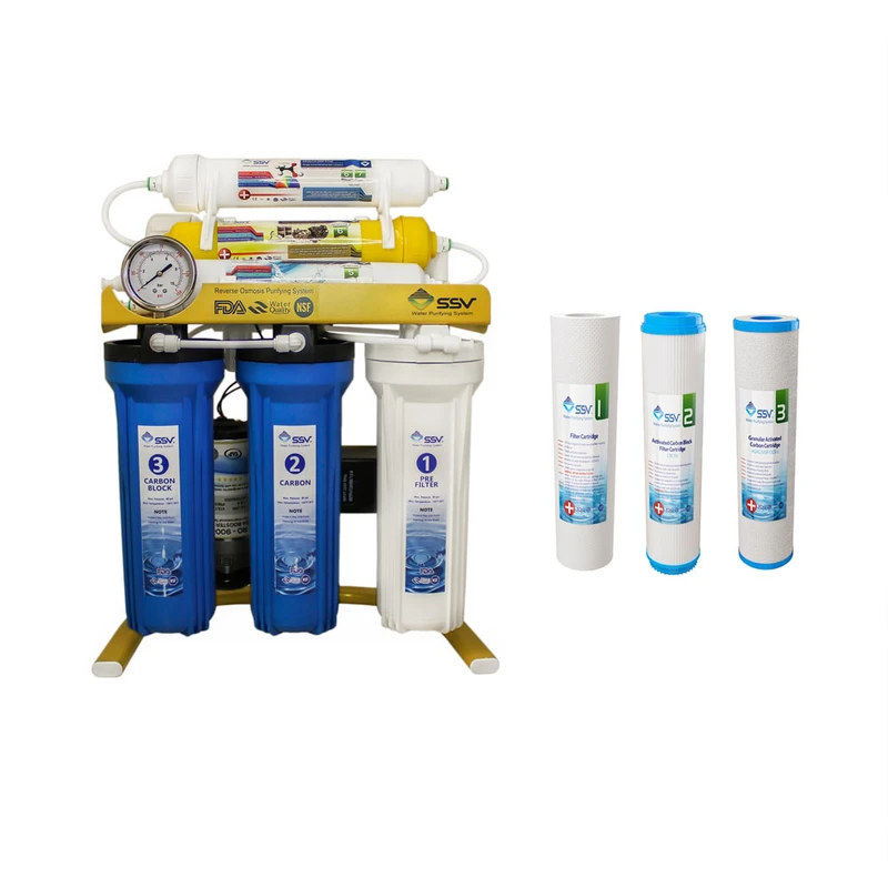 دستگاه تصفیه کننده آب اس اس وی مدل GoldenBlue  X700 به همراه فیلتر تصفیه بسته 3 عددی
