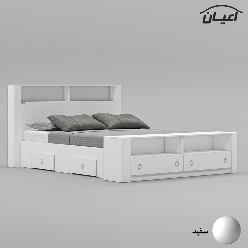 تخت خواب دونفره اعیان مدل FH822 سایز 160x200 سانتی متر