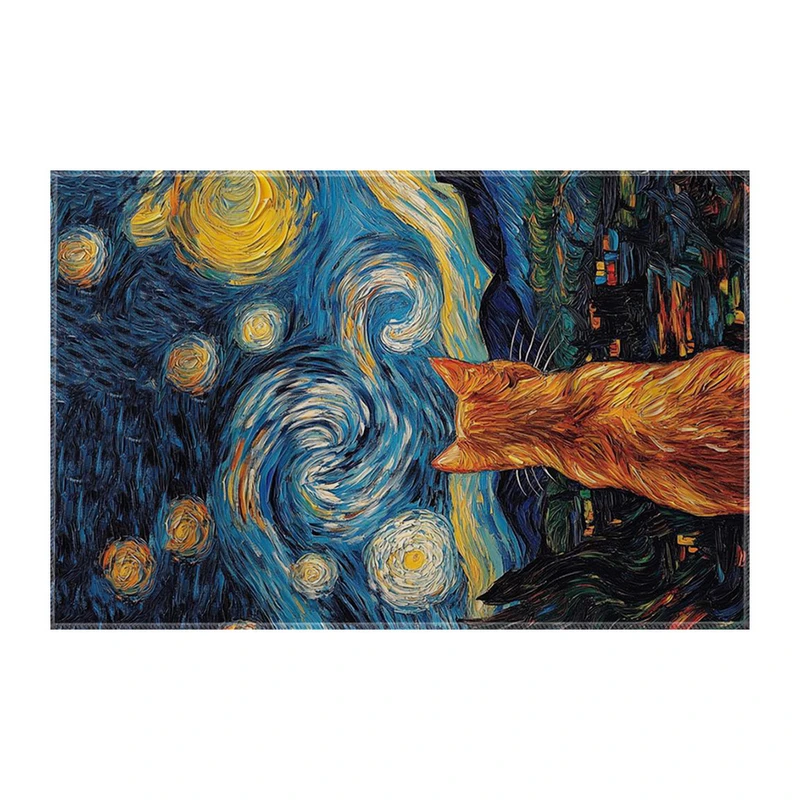 کاغذ کادو ترمه طراحان ایده مدل گربه ونگوگ کد strm1069