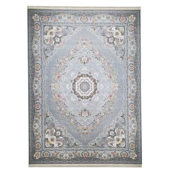 فرش ماشینی فرش مارکت تریتا طرح آسمان کد fm1200 43 زمینه نقره ای