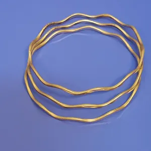 النگو طلا 18عیار زنانه گالری یارطلا مدل آینه ای کد AL30-Z-1 بسته 3 عددی 