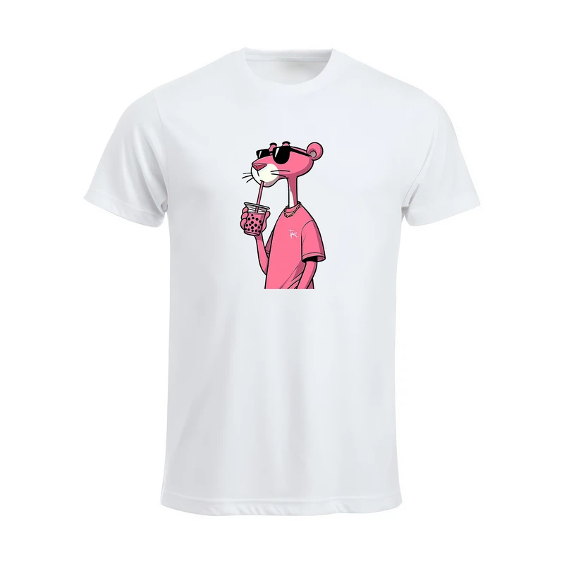 تی شرت آستین کوتاه مردانه مدل پلنگ صورتی