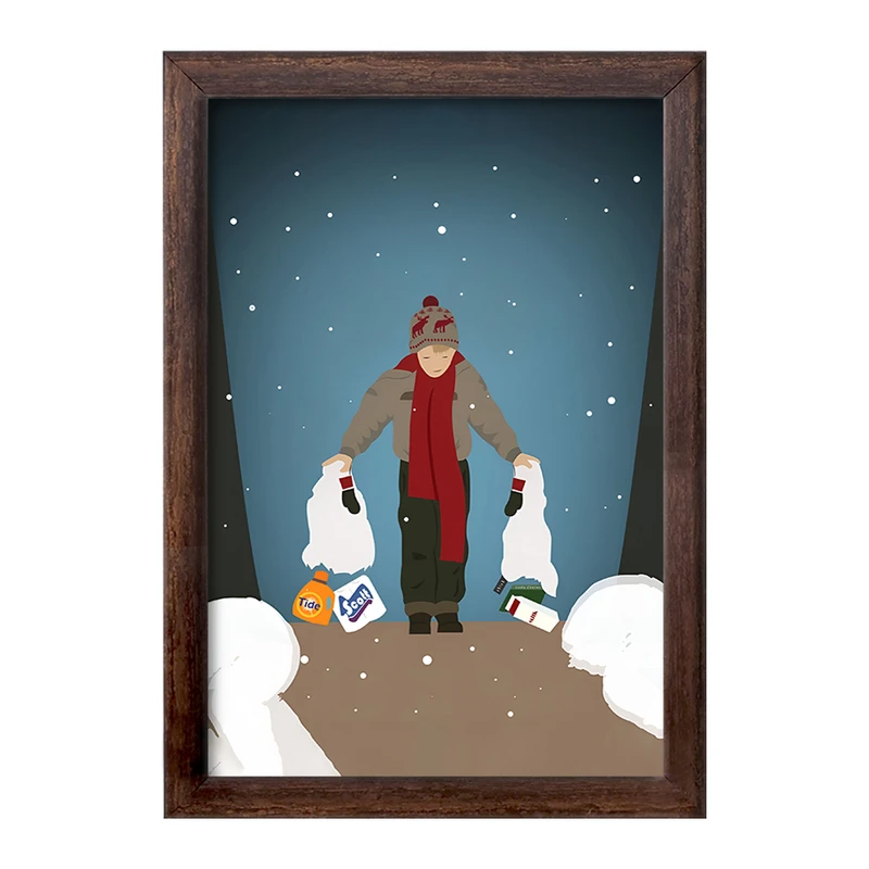 تابلو خندالو طرح تنها در خانه کد F7340