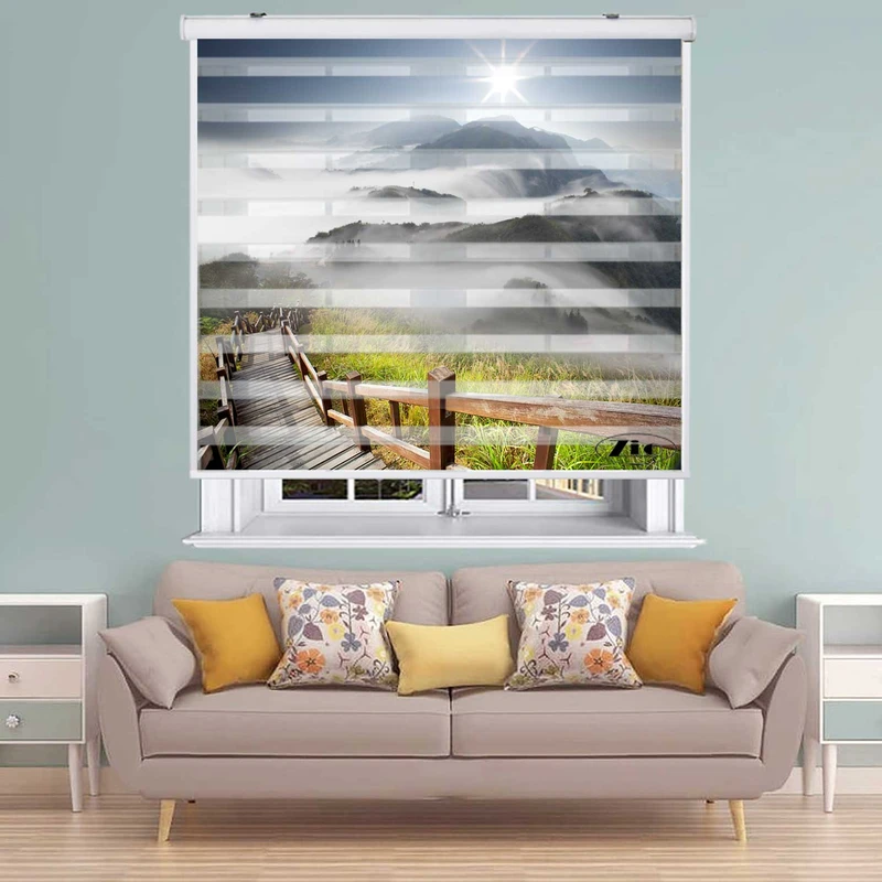 پرده زبرا زیو کد L5016 سایز 150X150 سانتی متر