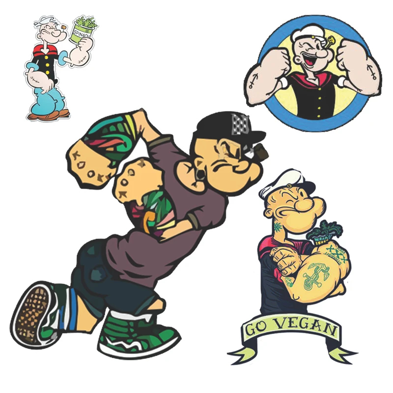 استیکر لپ تاپ طرح ملوان زبل کد 2101 مجموعه 4 عددی