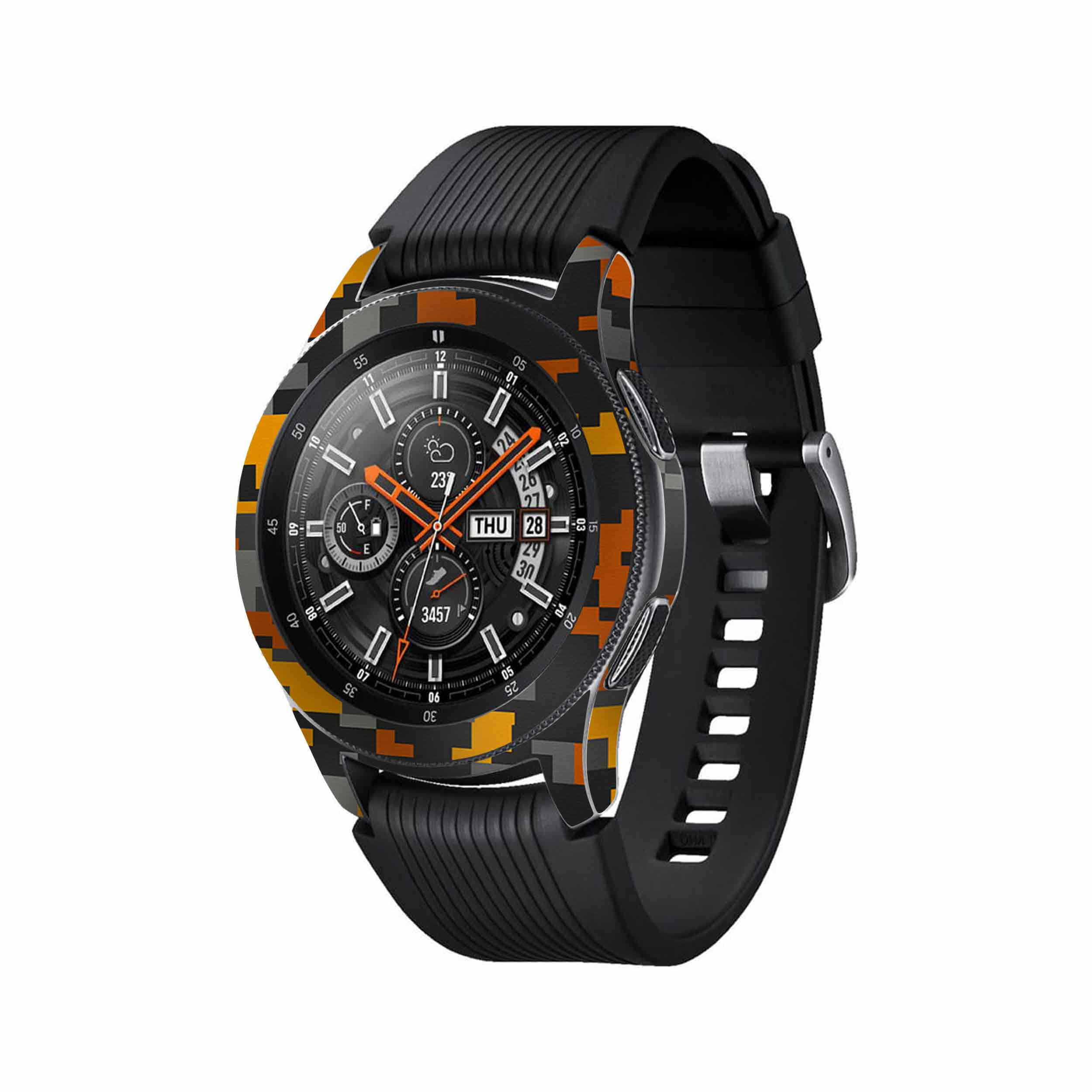 برچسب ماهوت طرح Army-Autumn-pixel مناسب برای ساعت هوشمند سامسونگ Galaxy Watch 46mm