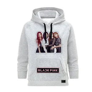 هودی زنانه مدل BLACK PINK کد B116 رنگ طوسی