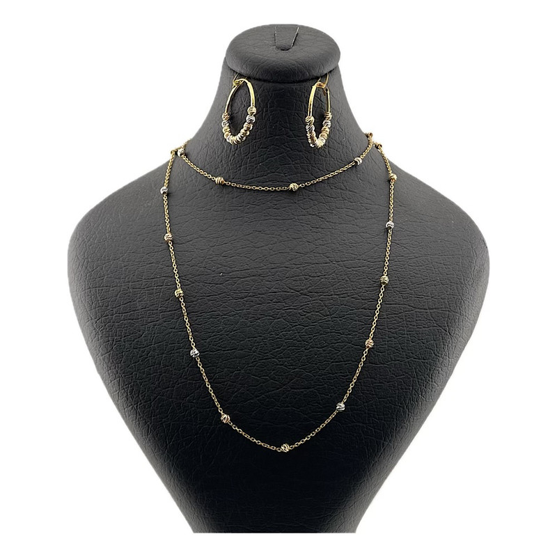 نیم ست طلا 18 عیار زنانه رستا گالری مدل گوادم نیم ست طلا 18 عیار زنانه رستا گالری مدل گوادم