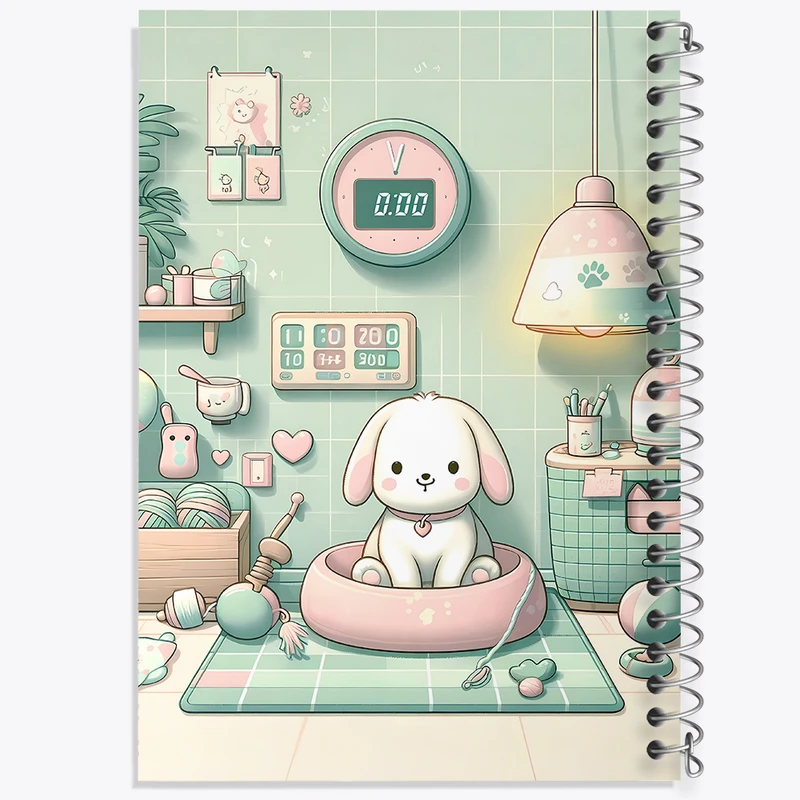 دفتر شطرنجی 50 برگ خندالو طرح سگ کیوت کد N4048