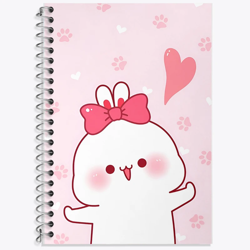 دفتر زبان 50 برگ خندالو مدل دو خط طرح خرگوش کیوت کد N5246