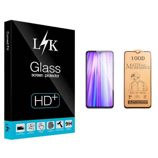 محافظ صفحه نمایش سرامیکی ال کی مدل Hard glass مناسب برای گوشی موبایل شیائومی Redmi Note 8 Pro