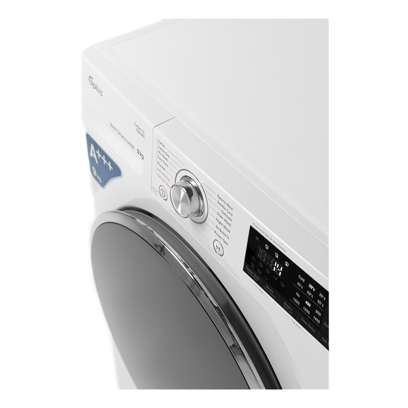 ماشین لباسشویی اتوماتیک جی پلاس مدل GWM-M990W ظرفیت 9 کیلوگرم