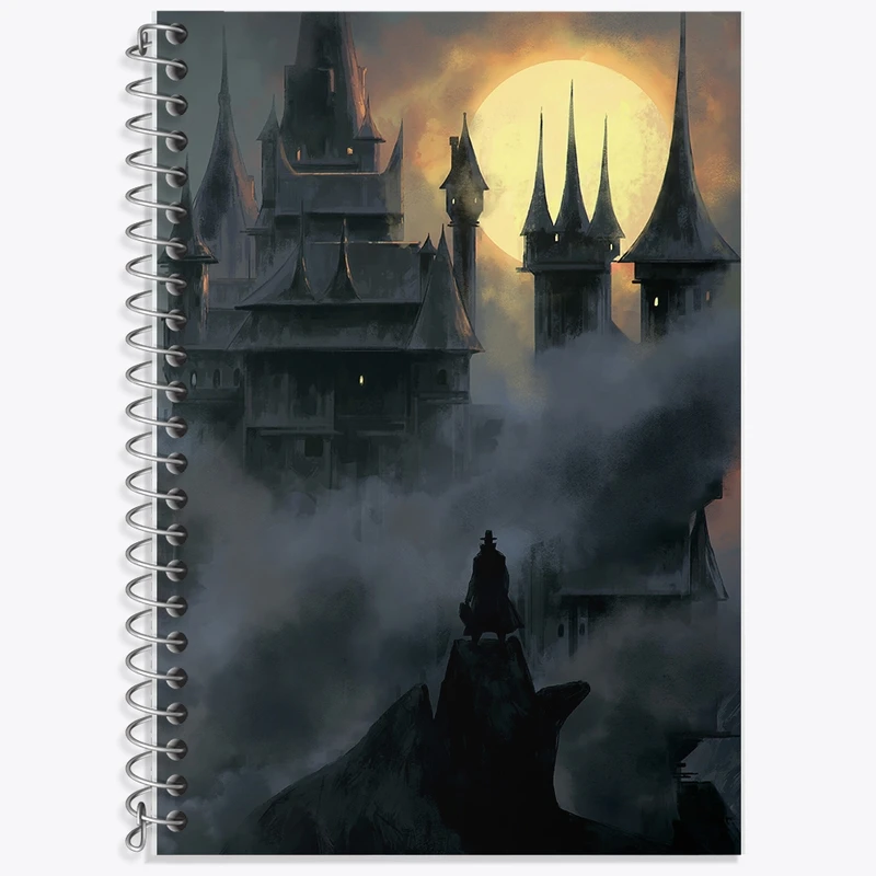 دفتر زبان 50 برگ خندالو مدل دو خط طرح قلعه کد F1297