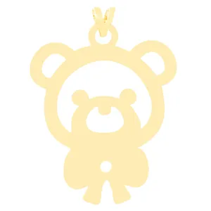 آویز گردنبند طلا 18 عیار زنانه الن نار مدل خرس 3271