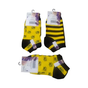 جوراب دخترانه مدل زنبوری بسته 3 عددی