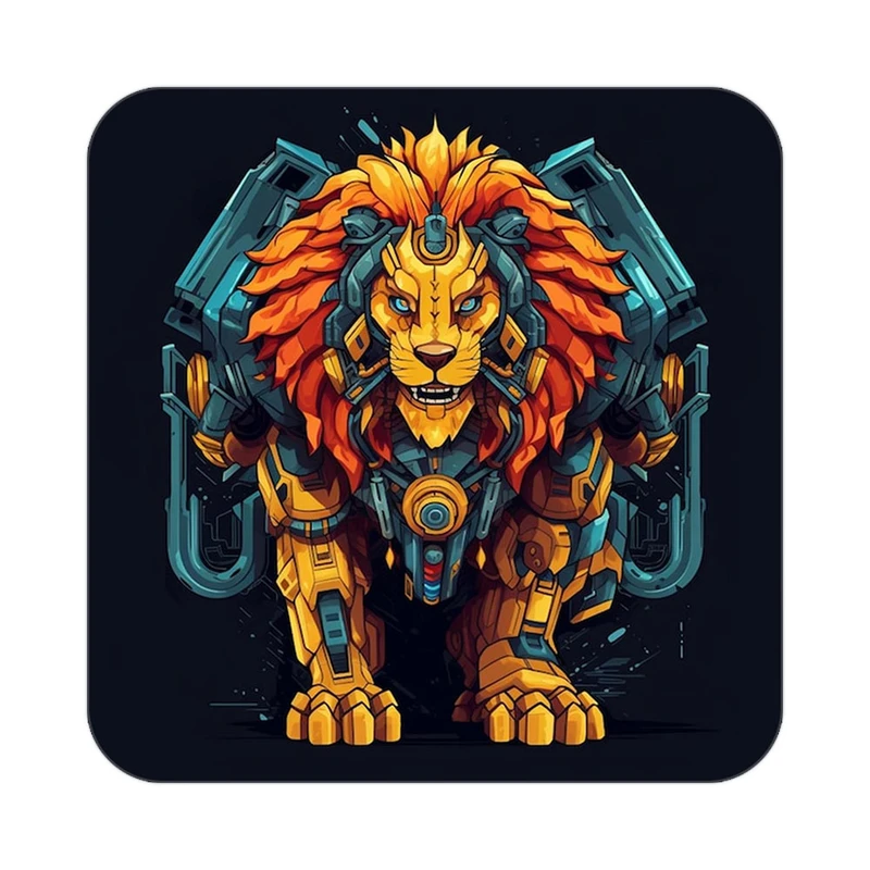 زیر لیوانی کاکتی طرح شیر مدل mp23805