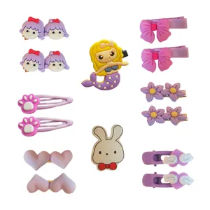 گیره مو دخترانه مدل فانتزی کد Y1 بسته 14 عددی