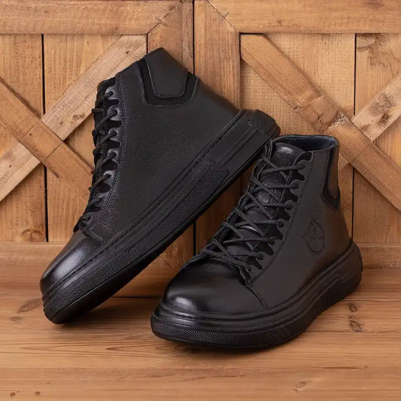 نیم بوت مردانه مدل چرم طبیعی بالنزا  کد m-980