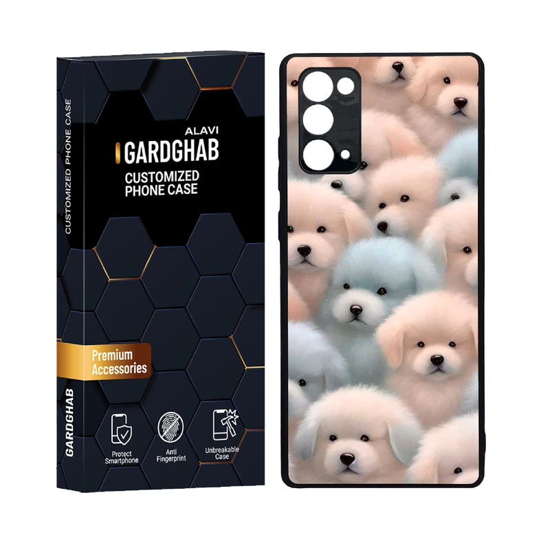 کاور گارد قاب علوی مدل دور ژله ای پشت گلس فانتزی مناسب برای گوشی موبایل سامسونگ  Galaxy Note 20