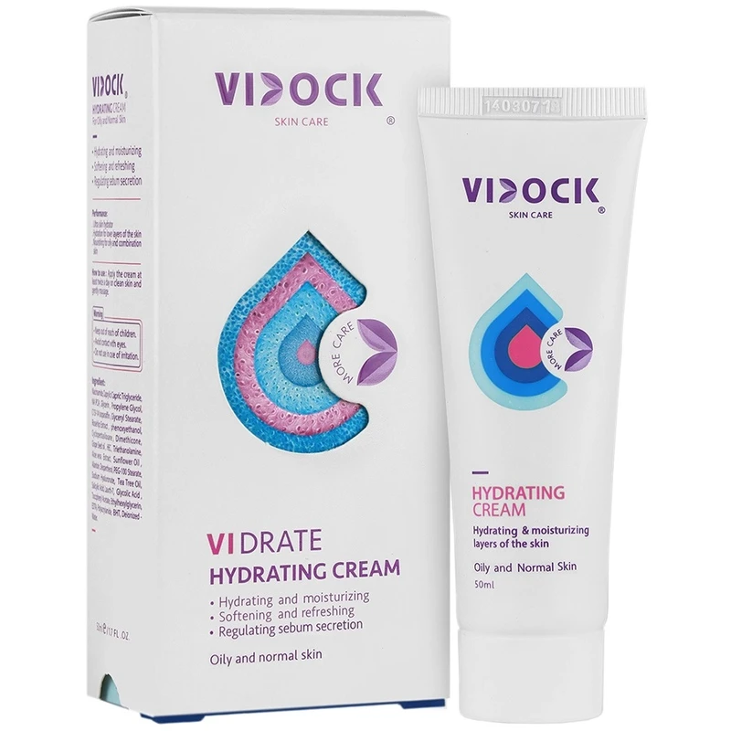 کرم آبرسان صورت ویدک مدل Vidrate - O مناسب برای پوست چرب حجم 50 میلی لیتر