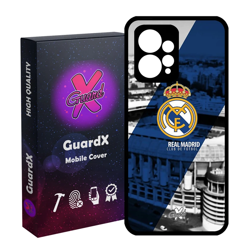 کاور گارد ایکس طرح Real Madrid مدل Glass10054 مناسب برای گوشی موبایل شیائومی Redmi Note 12 4G