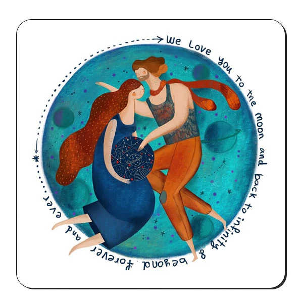  زیر لیوانی طرح عشاق کد nzl359