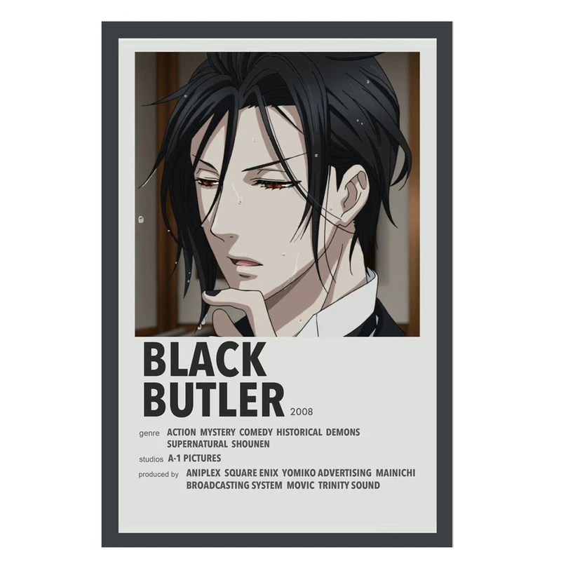پوستر مدل سباستین Sebastian طرح انیمه پیشخدمت سیاه black butler کد 443