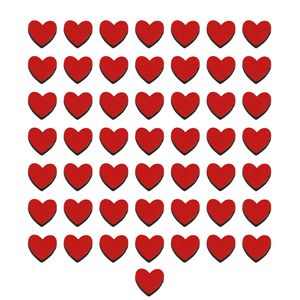 ابزار تزیینی کادو طرح قلب مدل Love بسته 50 عددی