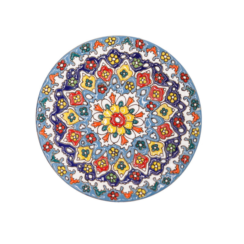 بشقاب سفالی صنایع دستی اریسا مدل هزارگل