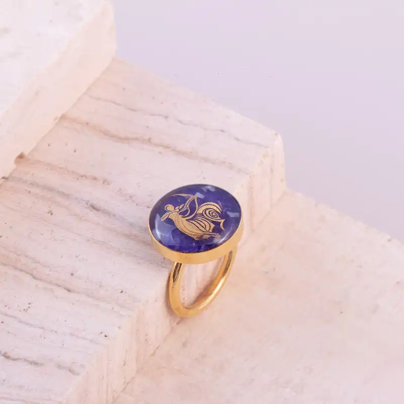 انگشتر زنانه زرسام مدل ماه آذر کد 10006972