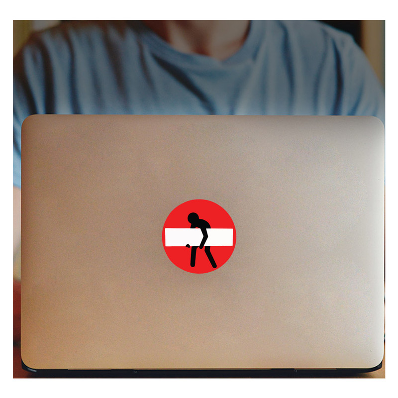 برچسب لپ تاپ پویا مارکت طرح ورود ممنوع کد 1664