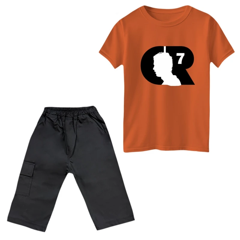 ست تی‌شرت و شلوارک پسرانه مدل رونالدو کد 3