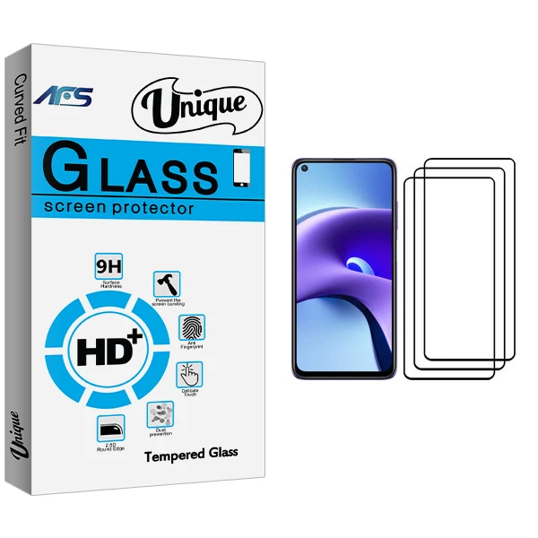 محافظ صفحه نمایش ای اف اس مدل Unique Glass مناسب برای گوشی موبایل شیائومی Redmi Note 9T بسته سه عددی