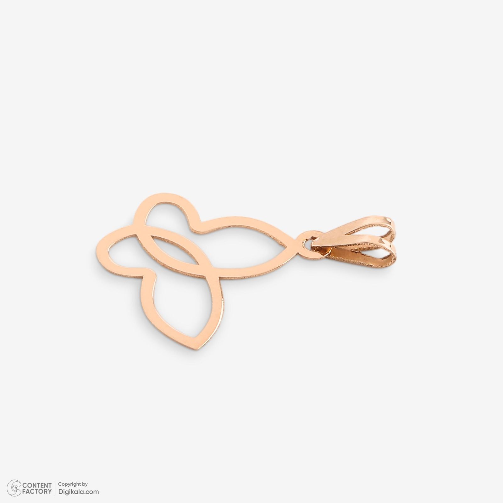 نیم ست طلا 18 عیار زنانه حافا گلد مدل پروانه کد nim14 -  - 3