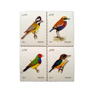 تمبر یادگاری طرح طبیعت مدل پرنده کد bird-795 مجموعه 4 عددی